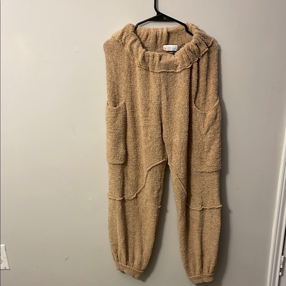 Cozy Beige Women's Jumpsuit